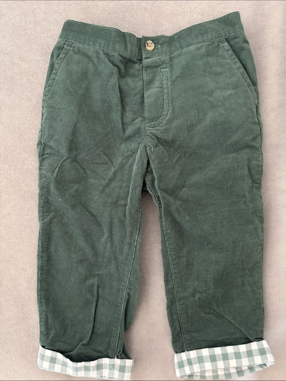 Janie & Jack Green Corduroy Pants